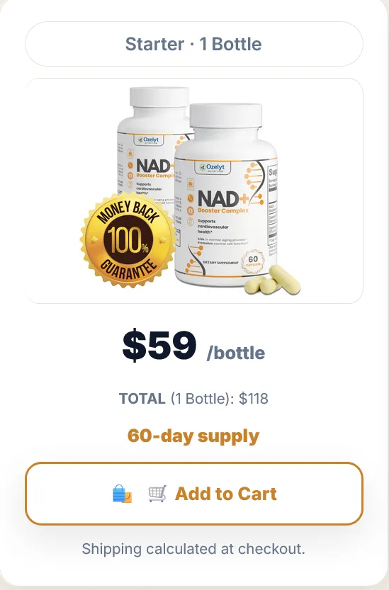 Ozelyt NAD+ 2-bottle basic pack for 60-day supply