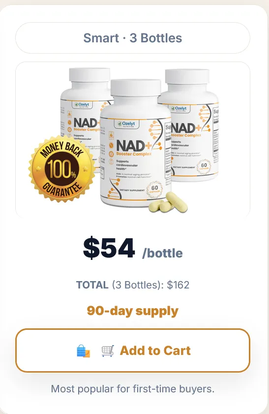 Ozelyt NAD+ 3-bottle basic pack for 90-day supply